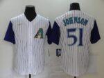 Men's Diamondbacks 51 Randy Johnson White  2020 Cool Base Jersey