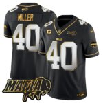 Von Miller #40 Buffalo Bills BUF 2024 Bills Mafia Patch Gold Vapor Limited Jersey - All Stitched
