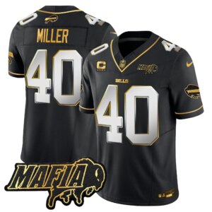 Von Miller #40 Buffalo Bills BUF 2024 Bills Mafia Patch Gold Vapor Limited Jersey - All Stitched