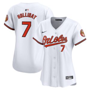 Women's Baltimore Orioles Jackson Holliday #7 White Home Limited Player Jersey