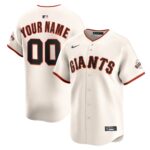 Men's San Francisco Giants #00 Cream Home Limited Custom Jersey
