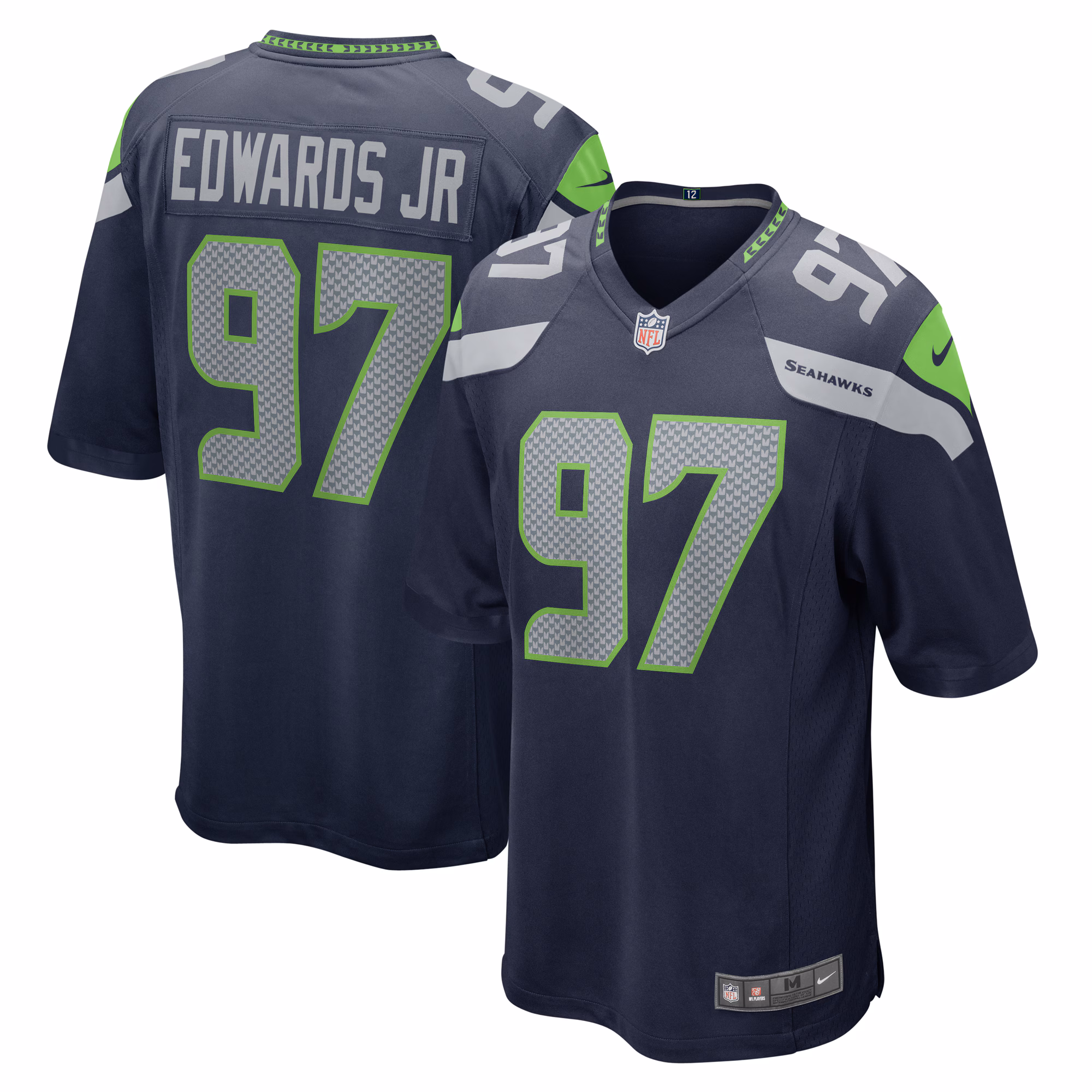 Mario Edwards Jr. Seattle Seahawks  Game Jersey - College Navy