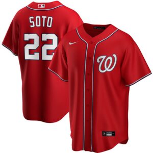 Men's  Washington Nationals #22 Juan Soto  Red Alternate 2020 Jersey