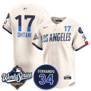 Shohei Ohtani #17 Los Angeles Dodgers 2025 World Series Home Limited Player Jersey - Cream