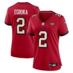Emeka Egbuka #2 Tampa Bay Buccaneers Women's Team 50th Season Game Jersey - Red