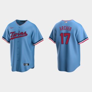 Men's Minnesota Twins #17 Chris Archer Light Blue Alternate Jersey