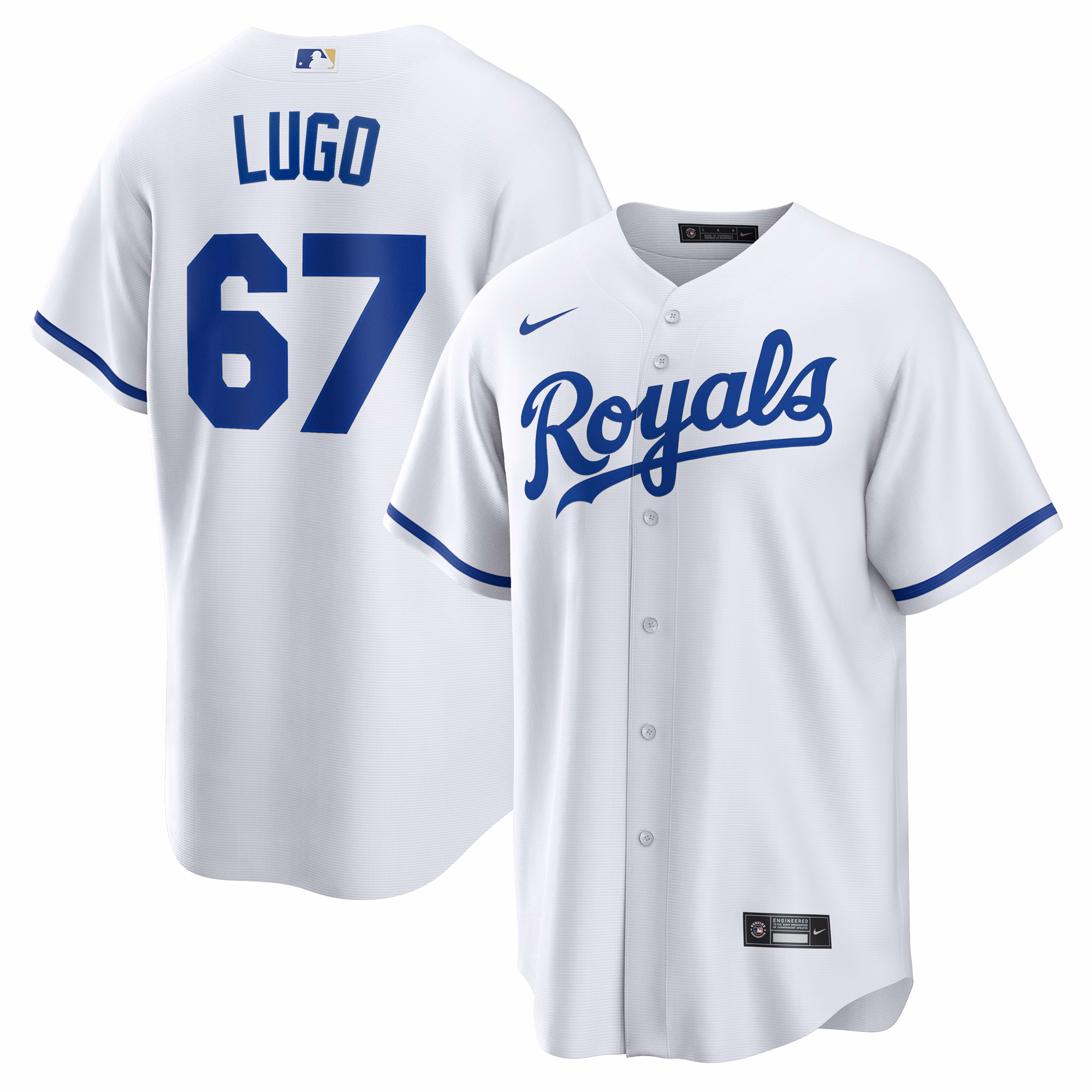 Kansas City Royals Seth Lugo #67 White Home Replica Jersey