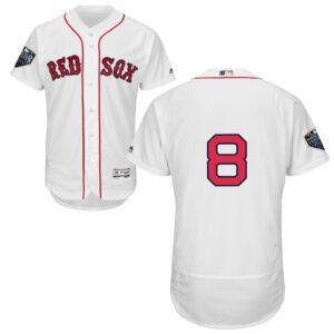 Boston Red Sox #8 Carl Yastrzemski White Flexbase Collection 2018 World Series Stitched Jersey