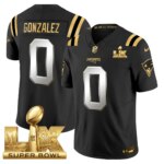 Christian Gonzalez #0 New England Patriots Super Bowl LX Patch Vapor Limited Game Jersey - All Stitched