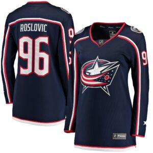 Jack Roslovic Columbus Blue Jackets Women's Home Breakaway Jersey - Navy