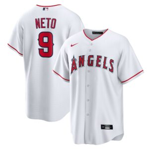 Youth Los Angeles Angels Zach Neto #9 White Home Replica Jersey