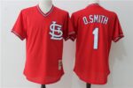 Mitchell and Ness St. Louis Cardinals #1 Ozzie Smith Red Jersey