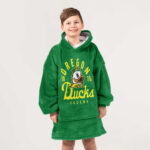 Kid Oregon Football Unisex Blanket Hoodie