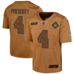 Dak Prescott Dallas Cowboys  Youth 2023 Salute To Service Limited Jersey - Brown