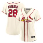 Nolan Arenado St.Louis Cardinals  Women's Alternate Replica Player Jersey - Cream