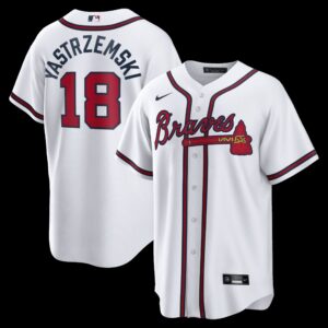 Atlanta Braves Mike Yastrzemski #18 White Replica Jersey