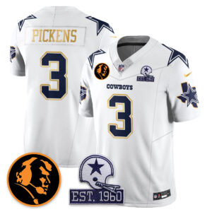 George Pickens # 3 Dallas Cowboys Vapor Limited Gold Jersey - John Madden Patch - All Stitched