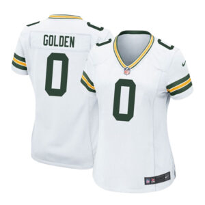 Womens Matthew Golden #0 Green Bay Packers 2025 Away Game Jersey-White