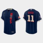 Men's Boston Red Sox #11 Rafael Devers Navy 2021 All-Star Game Jersey