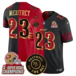 Christian McCaffrey #23 San Francisco 49ers SF 2025 "Rivalries" 5x Champions & Faithful To The Bay Patch Vapor Limited Jersey - All Stitched