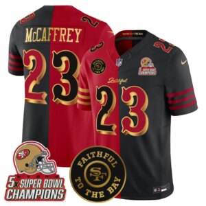 Christian McCaffrey #23 San Francisco 49ers SF 2025 "Rivalries" 5x Champions & Faithful To The Bay Patch Vapor Limited Jersey - All Stitched