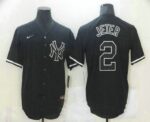 Men's New York Yankees #2 Derek Jeter Black Fashion Stitched  Cool Base Jersey