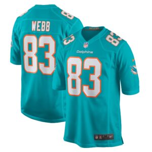 Raleigh Webb Miami Dolphins Team Game Jersey -  Aqua