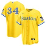 Men's Boston Red Sox David Ortiz  Gold Retired Player City Connect Replica Jersey