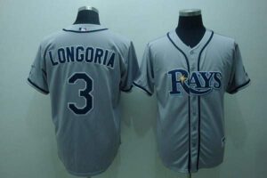 Tampa Bay Rays #3 Evan Longoria Grey Stitched Jersey