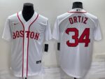Men's  Boston Red Sox #34 David Ortiz White Cool Base Stitched Jersey