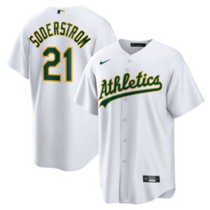 Athletics Tyler Soderstrom #21 White Home Replica Jersey