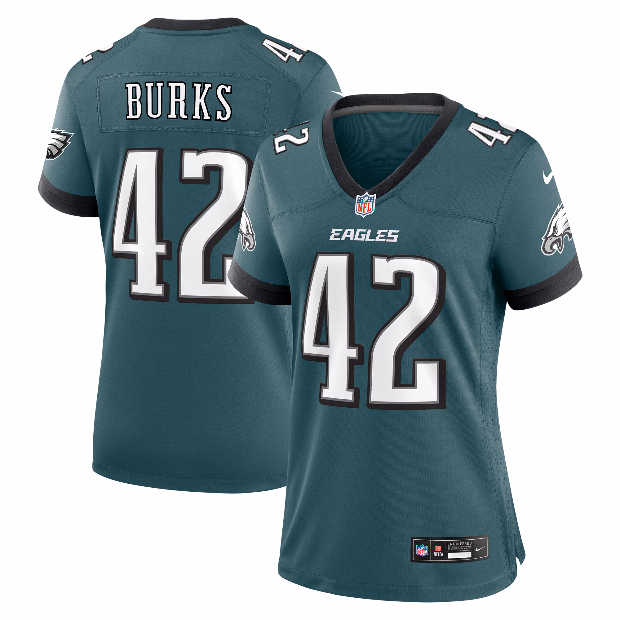 Oren Burks Philadelphia Eagles Women's  Game Jersey - Midnight Green