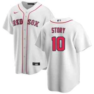 Men's Boston Red Sox #10 Trevor Story 2022 White Alternate Jersey