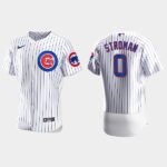 Men's Chicago Cubs #0 Marcus Stroman White Home Flex Base Jersey