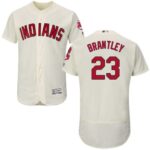 Cleveland Indians #23 Michael Brantley Cream Flexbase Collection Stitched Jersey