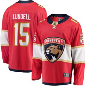 Anton Lundell Florida Panthers Home Breakaway Player Jersey - Red