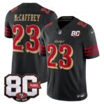 Christian McCaffrey #23 San Francisco 49ers 80th Patch Rivalries Collection Limited Jersey - Black