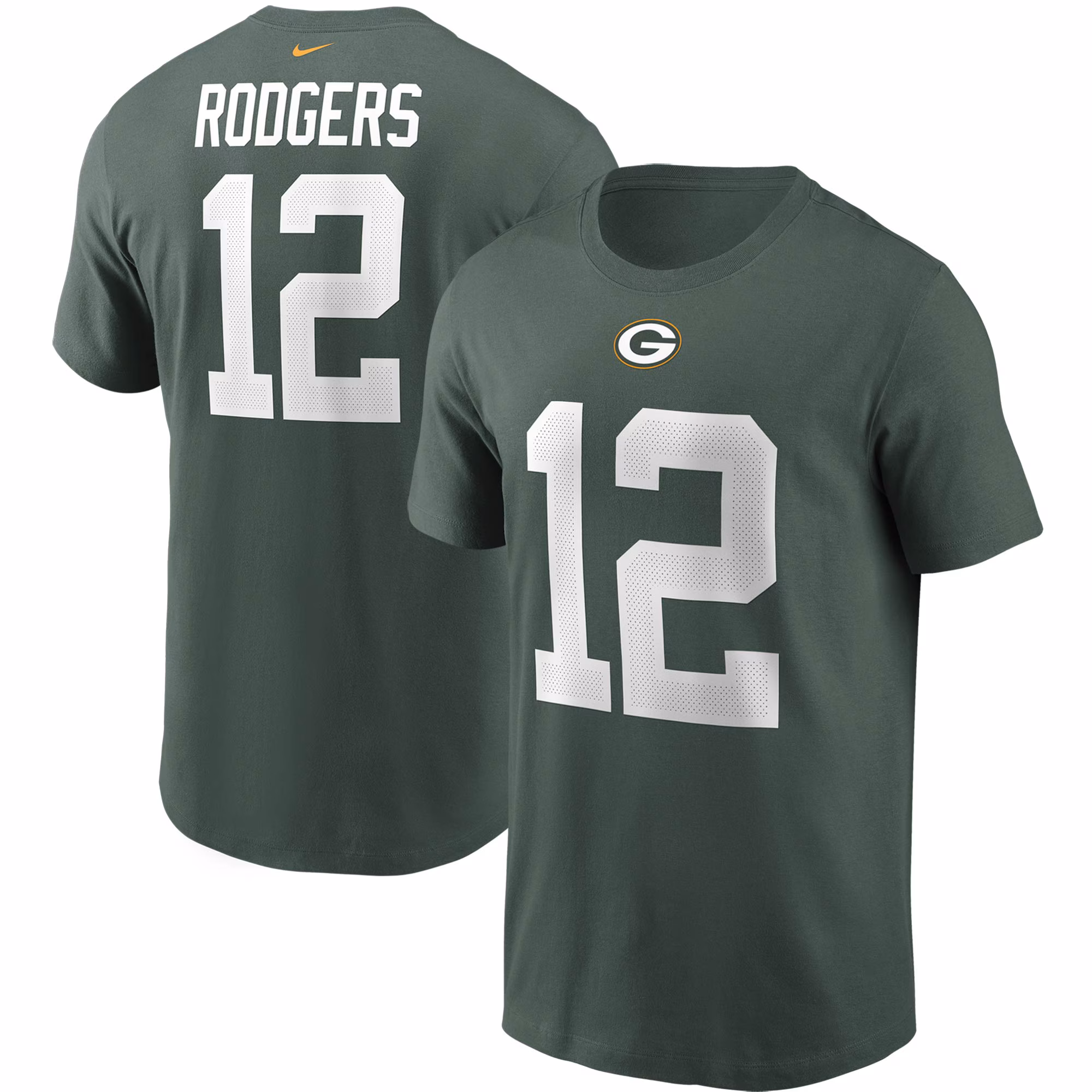 Men's Aaron Rodgers Green Green Bay Packers Name & Number T-Shirt