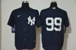 Men's New York Yankees #99 Aaron Judge No Name Navy Blue Stitched Cool Base  Jersey