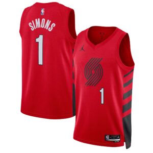 Anfernee Simons 2022/23 Portland Trail Blazers  Unisex Swingman Jersey - Statement Edition - Red