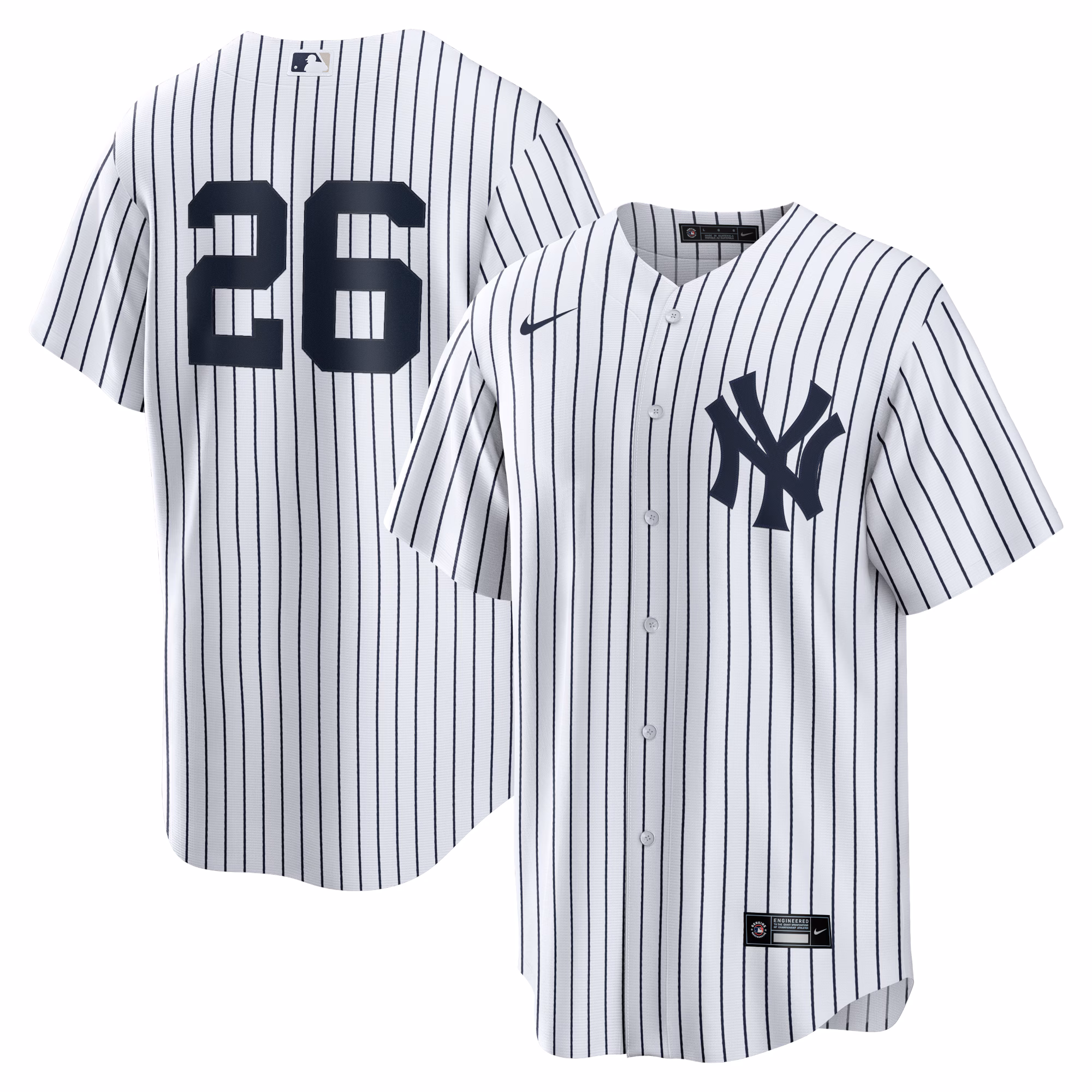 New York Yankees DJ LeMahieu #26 White Home Replica Player Name Jersey