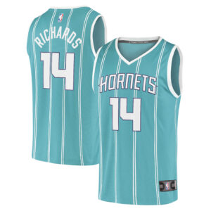 Nick Richards Charlotte Hornets  Youth 2020/21 Fast Break Replica Jersey - Icon Edition - Teal