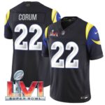Blake Corum #22 Los Angeles Rams 2025 Rivalries Collection Limited Jersey - Midnight Blue