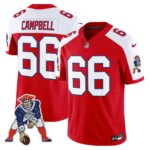 Will Campbell #66 New England Patriots Throwback Vapor Limited Jersey - All Stitched