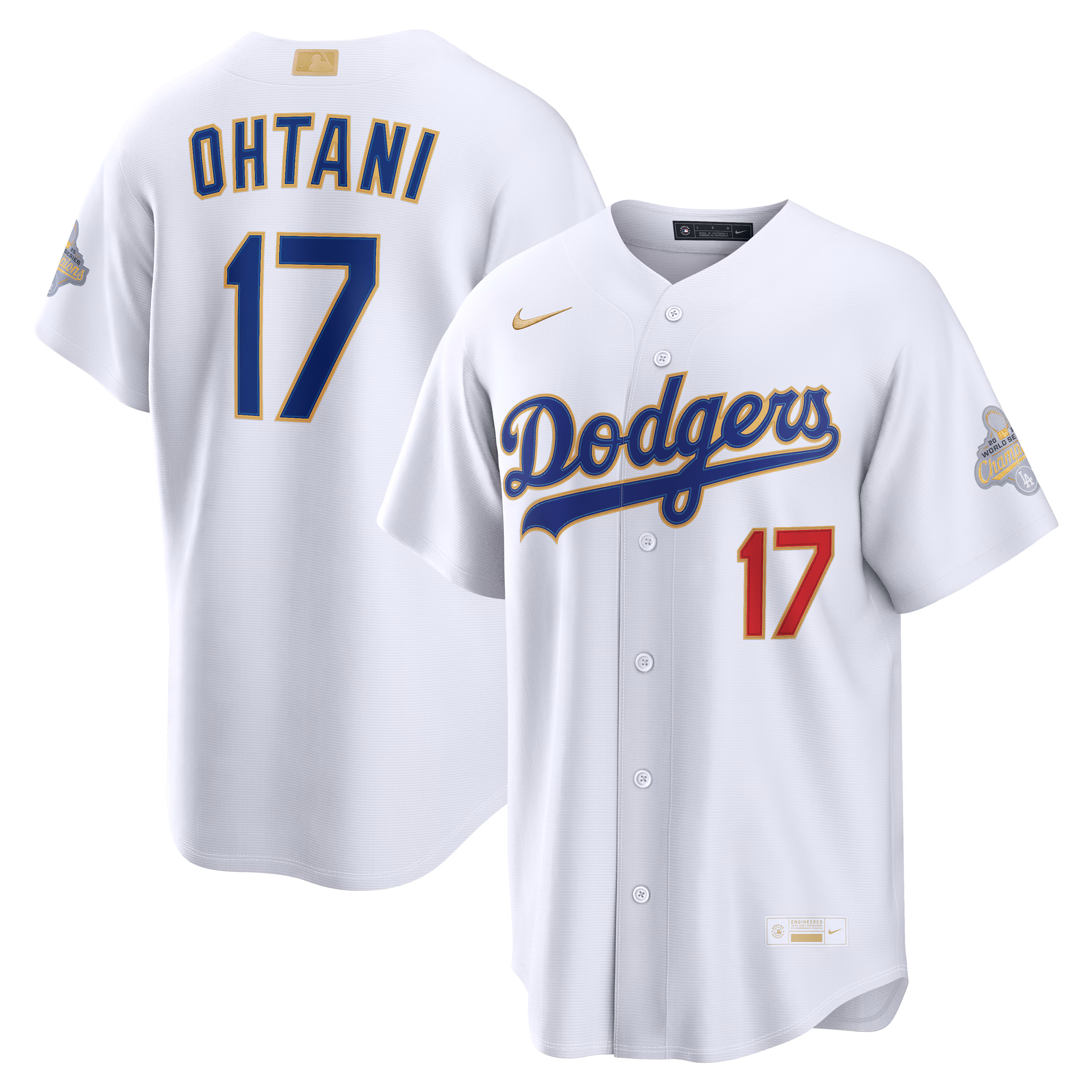 Los Angeles Dodgers Shohei Ohtani #17 White 2026 Gold Collection Stadium Jersey