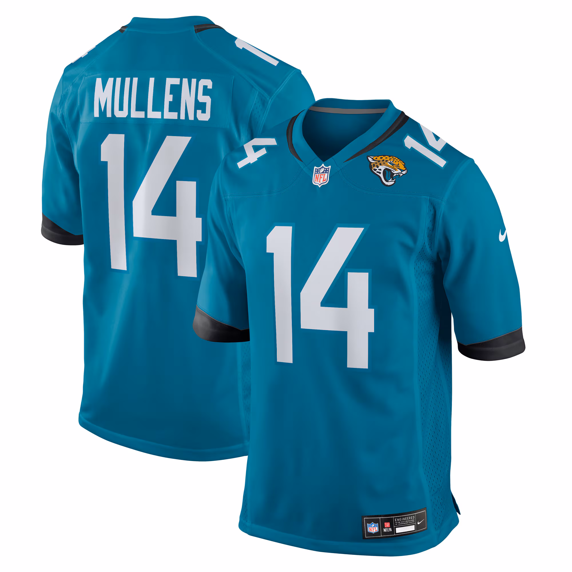 Nick Mullens #14 Jacksonville Jaguars Team Game Jersey - Teal
