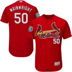 St. Louis Cardinals #50 Adam Wainwright Red Flexbase Collection Stitched Jersey