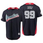 Men's 2018 All Star American League #99 Aaron Judge Navy Home Run Derby Cool Base Jersey