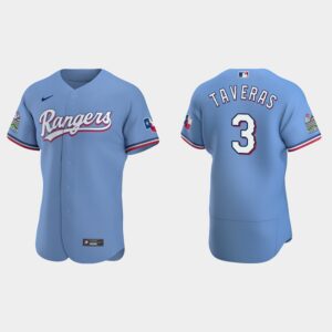 Men's Texas Rangers #3 Leody Taveras Light Blue Alternate Flex Base Jersey