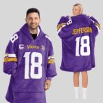 Captain 18 Minnesota Football Unisex Blanket Hoodie